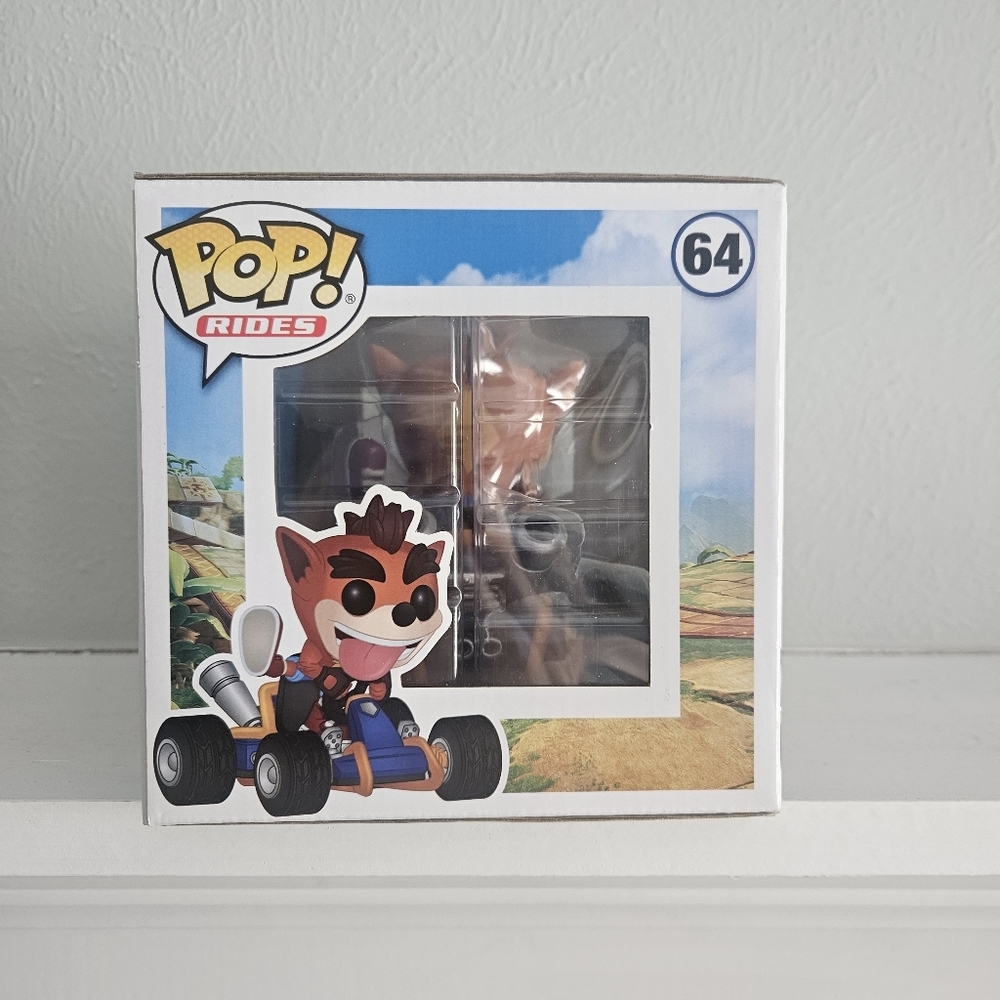 New In Box- Funko Pop! Rides- CTR Crash Bandicoot Figure With Go Kart - Picture 7 of 7